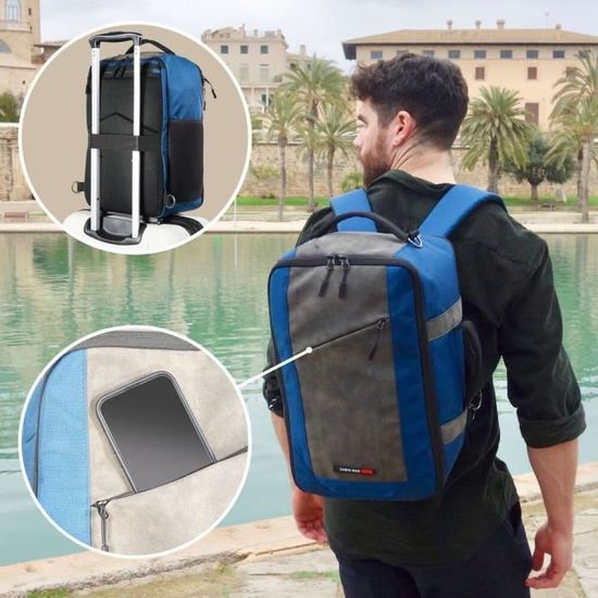 Cabin Max Manhattan Stowaway Xl Sac A Dos Voyage Cabine Pour Ryanair 40 X 20 X 25 Cm Parfait Comme Bagage A Main Pour Tout u1888