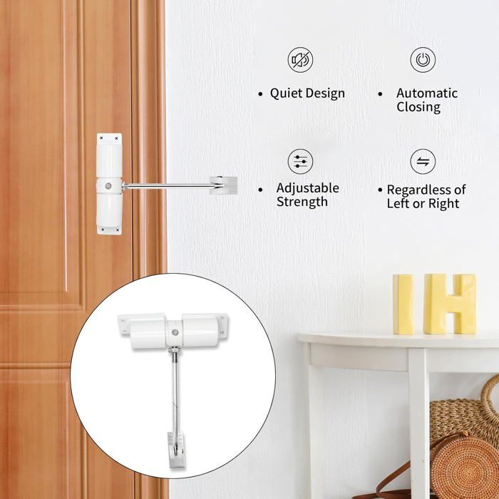 Ferme Porte Automatique, Silencieux Sans Poinçon pour Portes Jusquà 40 — free download