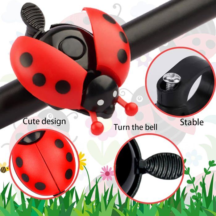 Sonnette De Vélo Rétro – 120 DB, Son Clair, En Alliage Alu – Pour Guidon 22-24 Mm – Convient Aux Adultes Et Enfants