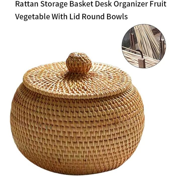 Boîte de rangement décorative en palmier tressé | Finca Home