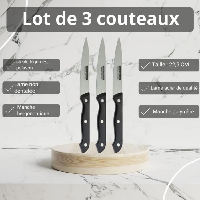 Couteau Inoxydable - Couteaux de table lave-vaisselle LE THIERS