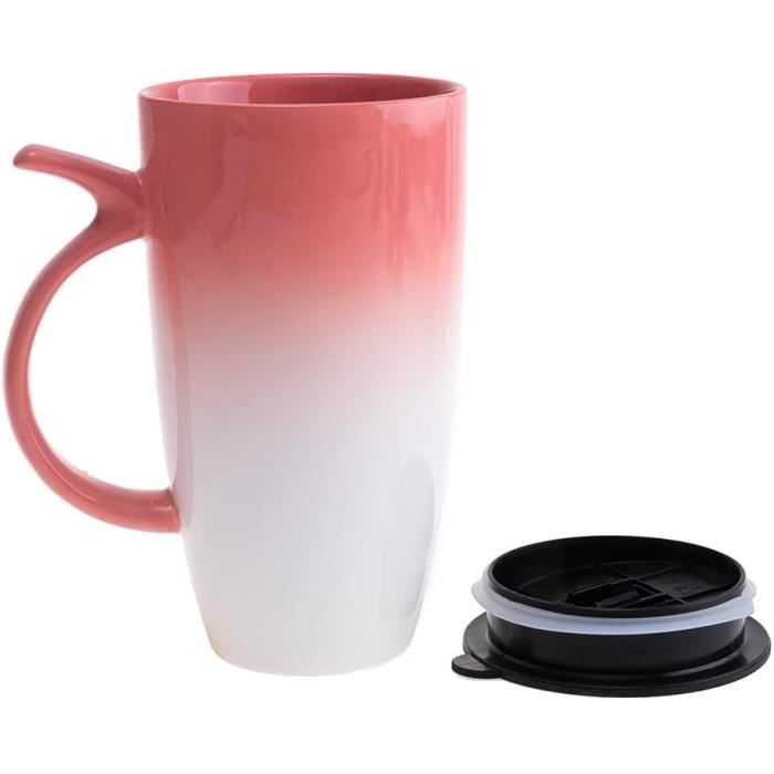Mug Géant Zen 600Ml - Grand Mug Xxl Rouge En Porcelaine - Mug