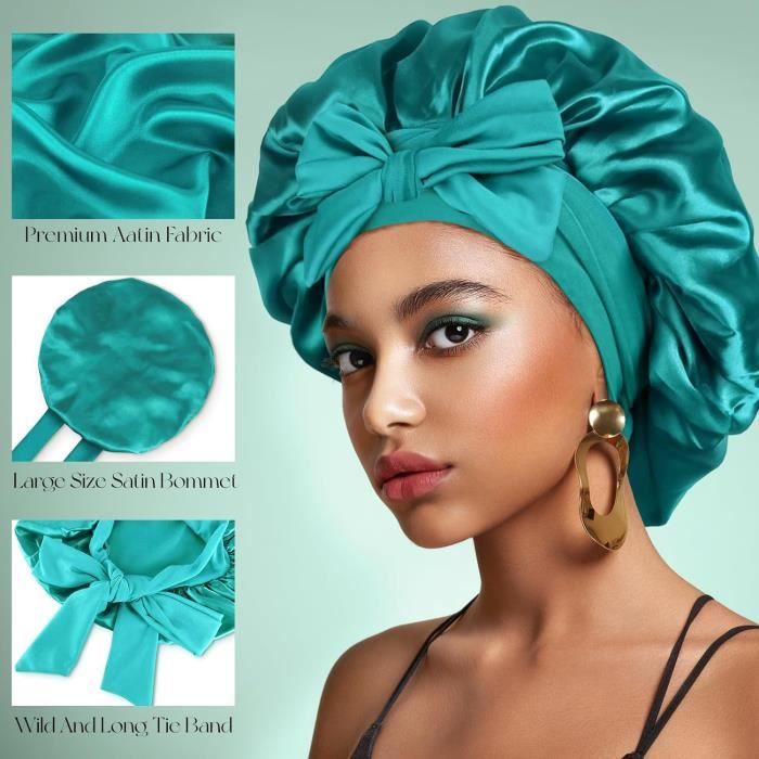 1Pcs Bonnet Satin Nuit Bonnet en Soie pour Femmes Taille de tête 1Pcs Bonnet Satin Nuit Bonnet en Soie pour Femmes Taille de tête