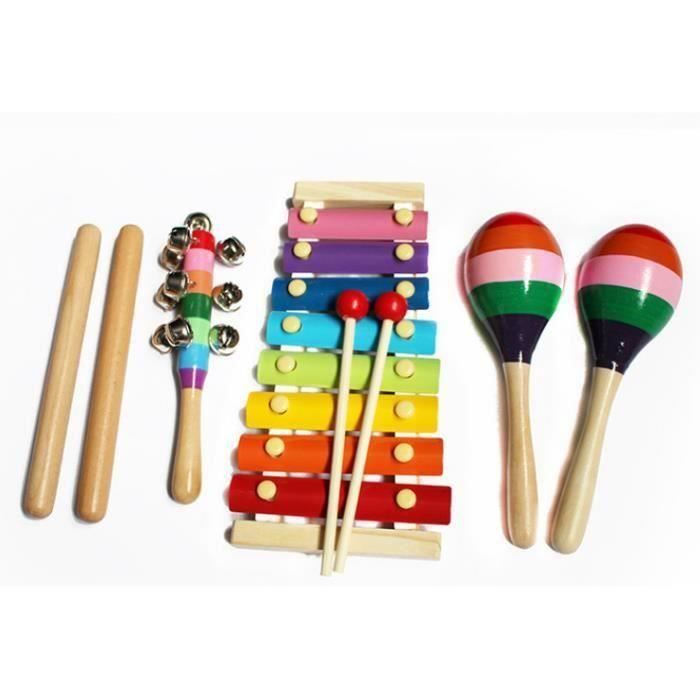 GUHAOOL Instruments de Musique pour Enfants,34PCS Ensemble de Jouets  Musicaux Bois,Instrument Percussion Enfant avec Xylophone et Sac de  Transport pour Cadeau de Noël pour Un Anniversaire pour 1+ Ans : :  Jeux