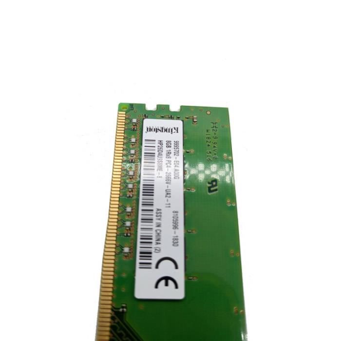 8Go RAM DDR4 PC4-21300 Kingston HP26D4U9S8ME-8 DIMM 2666Mhz 1Rx8 1.2v PC  Bureau - MonsieurCyberMan