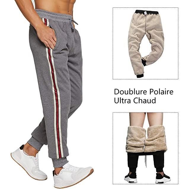 Pantalon de Jogging Doublé en Polaire pour Garçon Gris Gris - Cdiscount  Prêt-à-Porter