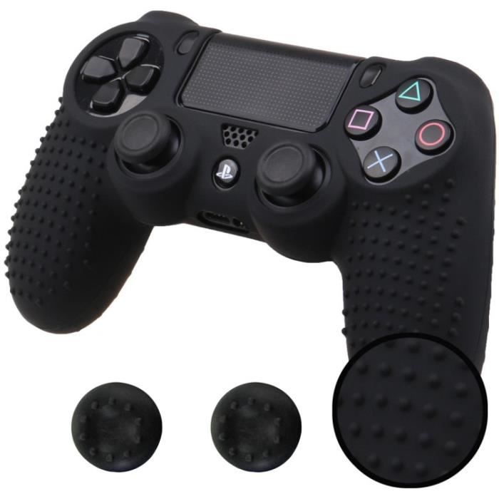 Housse Silicone Anti-dérapante Pour Manette PS4 – Sony PlayStation 4, Noir