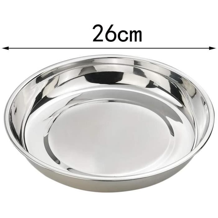 10 Petites Assiettes En Inox Rondes Pour Sauces, Apéros Et Desserts – Résistantes Et Pratiques Pour La Table - 4