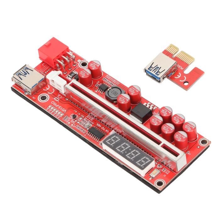 PCIE Riser 1x à 16x 10 condensateurs PCIE Riser 1x à 16x adaptateur ...