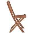 Ensemble de 4 chaises pliables d'extérieur en bois d'acacia massif - VIDAXL - Naturel - 48.5 x 57 x 91 cm-3
