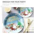 20pcs Plaques de papier de Noël de décoration de Fournitures de fête assiette vaisselle-3