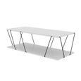 Table basse - VENTE-UNIQUE - DELORY - Blanc - 1 étagère - Design-3