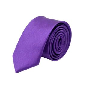 Cravate Mince Unie Cravate Violet Foncé Homme