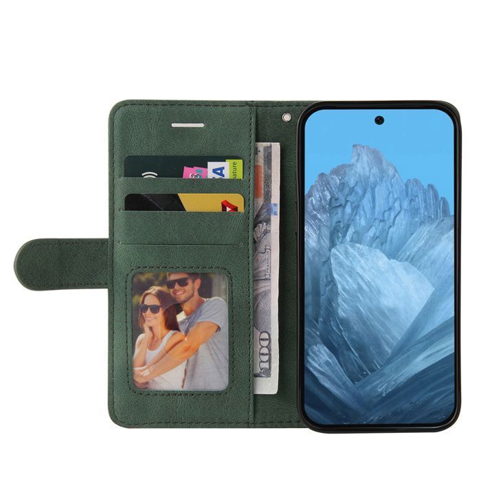 Etui Portefeuille Google Pixel 9/9 Pro/9 Pro XL - Cuir + Sangle Poignet