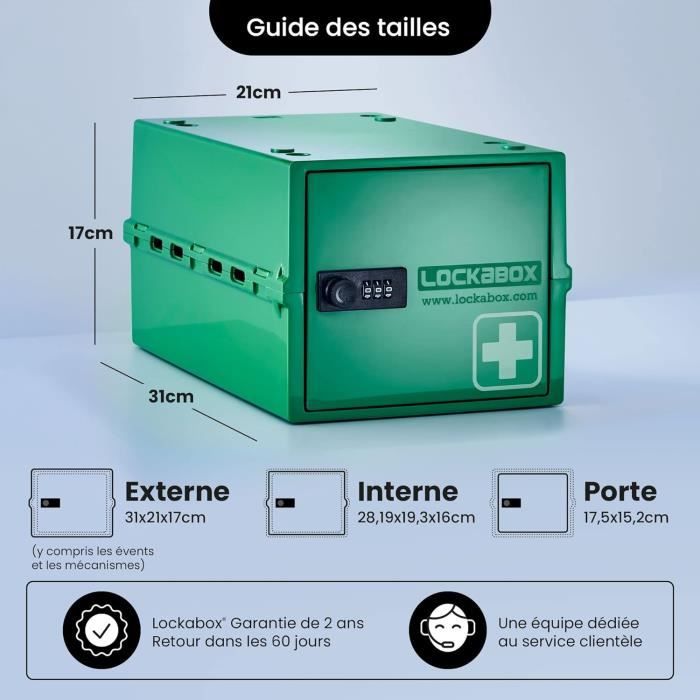 Lockabox One - Boîte de rangement verrouillable pour médicaments et  compléments alimentaires - Cdiscount Maison