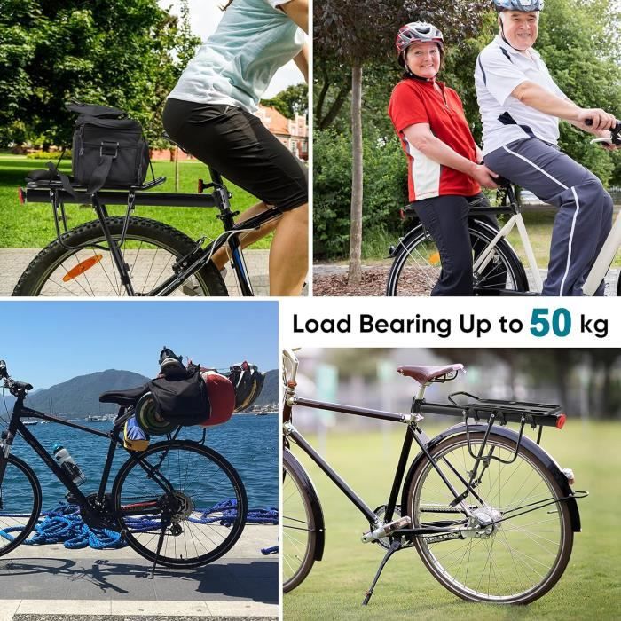 Porte Bagage velo arriere VTT arriere reglable HAUTSTORE Universel Alliage d aluminium Noir Cdiscount Sport