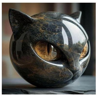 Statue Chat En Résine Rose – Ma Déco Féline