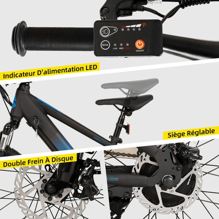 Kit Conversion Vélo électrique : Moteur Arrière Booster 24V 200W Pour VTT - Neuf
