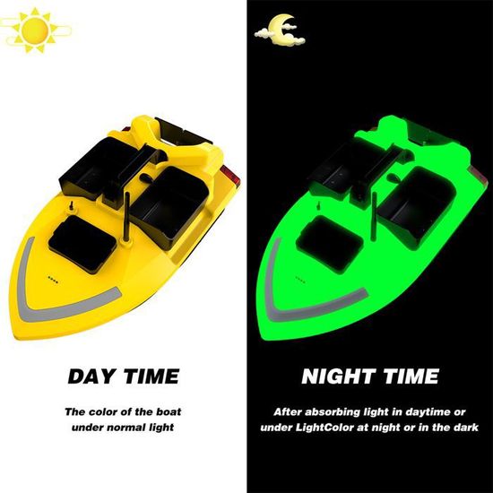 kangten Bateau appât de pêche télécommandé RC 500 m - Camouflage - 1,5 kg - Charge pour la pêche