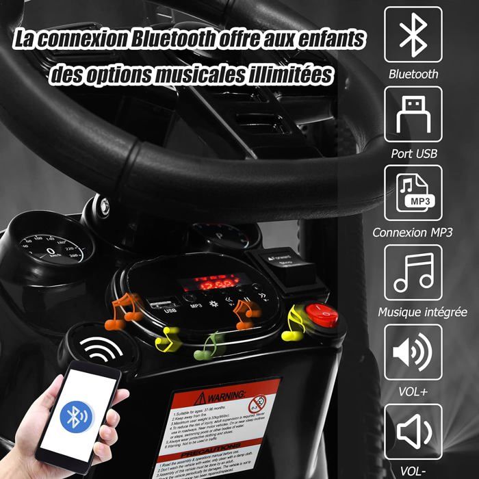Tracteur ÉLectrique Enfants Avec Remorque Amovible, 6V Voiture Electrique Mit Klaxon Usb Lumieres Led Et Musique Pour Les Enfants 3bleu 85845367 Tracteur ÉLectrique Enfants Avec Remorque Amovible, 6V Voiture Electrique Mit Klaxon Usb Lumieres Led Et Musique Pour Les Enfants 3bleu 85845367