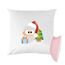 Coussin Bicolore Imprime 40x40 Cm Visage Pere Noel Rose Achat Vente Housse De Coussin Cdiscount