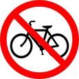 Autocollant sticker vélo interdit panneau parking magasin-0