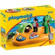 PLAYMOBIL 9119 - PLAYMOBIL 1.2.3 - Île de Pirate pour enfants de 18 mois et plus-0