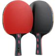 2 pièces raquette de ping-pong en fibre de carbone durable 5 étoiles de  RAQUETTE DE TENNIS DE TABLE - CADRE DE TENNIS DE TABLE-0