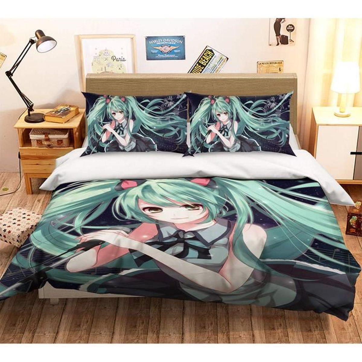 3d jeune fille 3929 japan anime game 200x225 cm 2 taies parure de lit avec housse de couette et taies d oreiller motif achat vente housse de couette et taies cdiscount