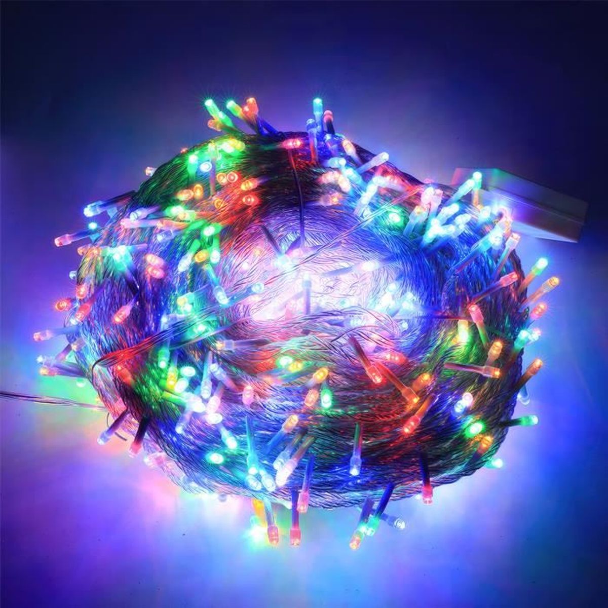 RJEDL Guirlande Lumineuse Solaire D'extérieur - 2500 MAh - 18 + 5 M - 600 LED - Étanche - Avec 8 Modes Et Minuterie Et Mémoire - Éclairage De Noël Extérieur Pour Balcon, Fenêtre, Maison, Balustrade