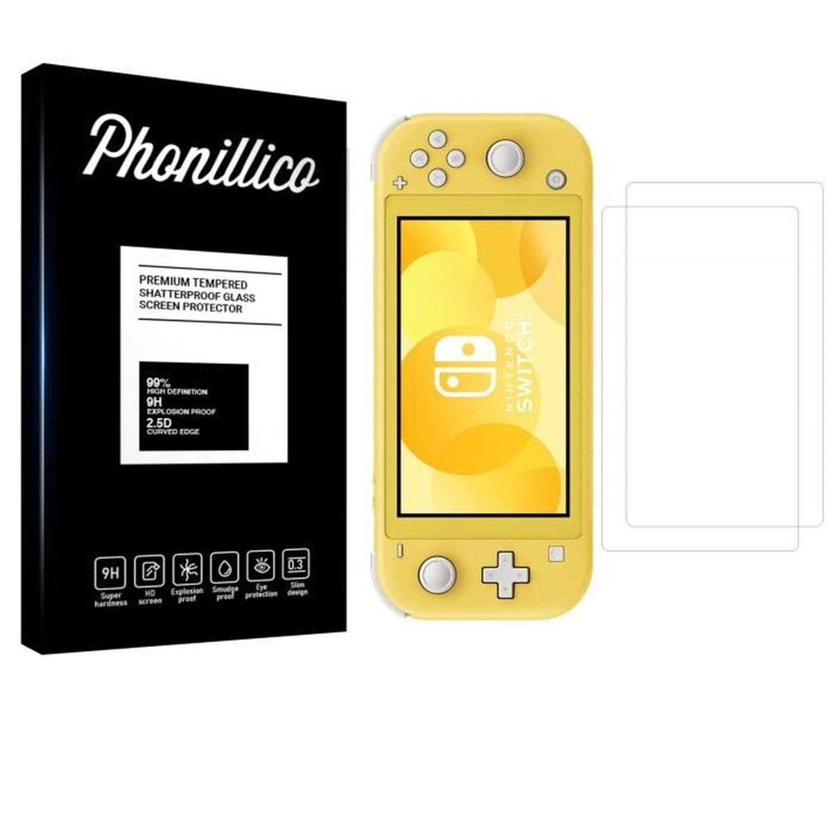 Protecteur d'écran Nintendo Switch Lite - Pack économique de 2 pièces 1 + 1  gratuit! 