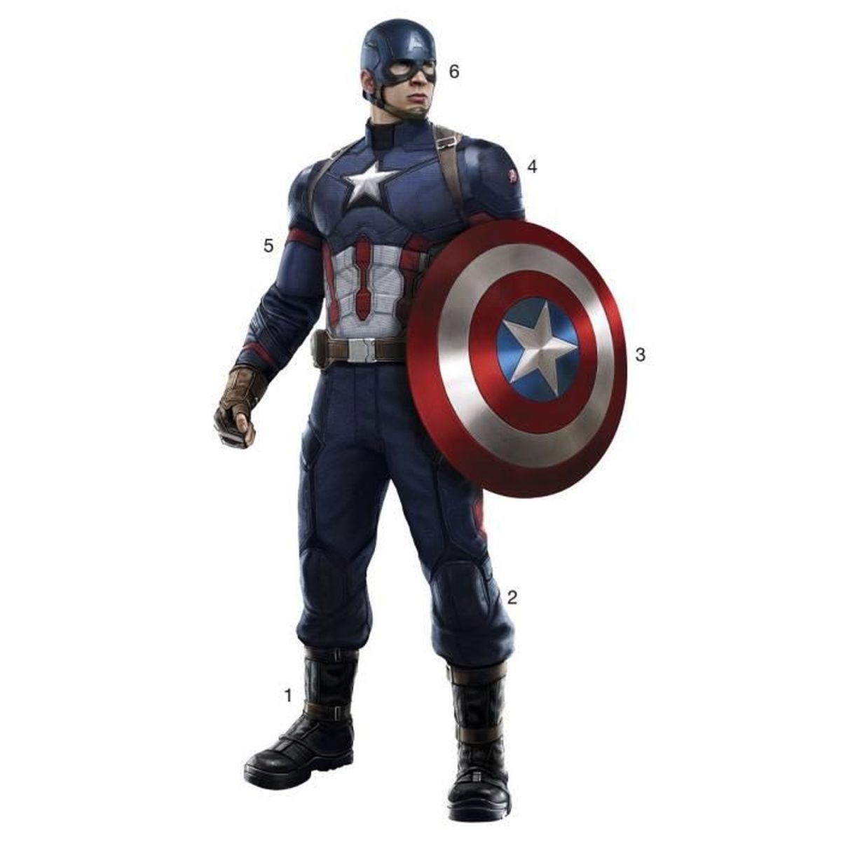 Stickers Avengers Civil War Captain America Marvel Achat Vente Stickers Cdiscount