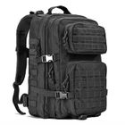 YIKXIULF Sac à Dos Durable, 45L Sac à dos Multi-Function Cartable Epaule Militaire Bandoulière Voyage Rétro Tissu Oxford -Noir