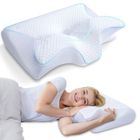 BIGILANTUH Oreiller Ergonomique Cervical- Orthopédique à Mémoire de Forme pour la Nuque -60 x 40 x 13CM- Pour Dormir sur Le Côté et sur Le Dos
