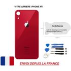 ITECHFRANCE vitre arrière ROUGE IPHONE XR 6.1 qualité origine en verre, coque cache batterie double face Adhésifs et kit outils spatule.