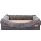 UNHO Panier Chien Orthopédique - Marque - Moyen - Gris - Housse Imperméable