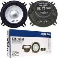 1 kit Alpine SXE-1350S système 2 voies 13,00 cm 130 mm 5" haut-parleurs Gris 40 watts rms et 250 watts max impédance 4 ohms 90 db