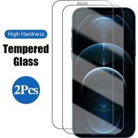 Lot de 2 Verre Trempé Pour iPhone 12/12 Pro (6,1"), Film Protection écran sans Ultra Résistant HD Ultra Transparent Dureté 9H Glass