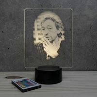 Lampe de chevet veilleuse Serge Gainsbourg avec télécommande - Cadeau anniversaire surprise Collection Déco