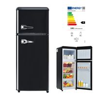 Réfrigérateur congélateur haut - MODERNLUXE - 2 portes 92 L - Noir - Froid statique - Dégivrage automatique
