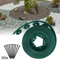 Flexible Bordure de Jardin en Plastique PP de Fixation Bordures de Lit Hauteur 5cm - NAIZY - 20m - Vert