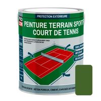 Peinture tennis, peinture terrain de sport, rénovation et protection de terrain sportif 2.5L Vert Tennis (RAL (RAL 130 40 30)