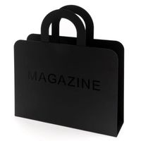 Porte-revues en métal noir en forme de sac à main Magazine 299534CLM