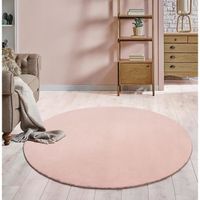 Tapis pour le salon ou la chambre en rose 200x200 cm | Rectangulaire | Lavable jusqu'à 30 degrés | Tapis LOFT by The Carpet