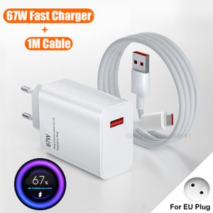 Chargeur Rapide Xiaomi 67W Avec Câble USB-C 2m - Compatible Xiaomi 15/14/13 Ultra, Redmi Note 13/14, POCO F6, Pad