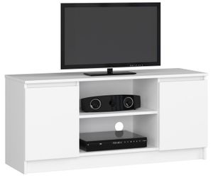 MEUBLE TV Meuble TV pour salon AKORD Blanc 120 cm 2 portes f