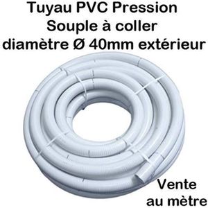 Couronne Rouleau 15M Tuyau PVC Pression Souple à coller Ø 50mm  diamètre Piscine 