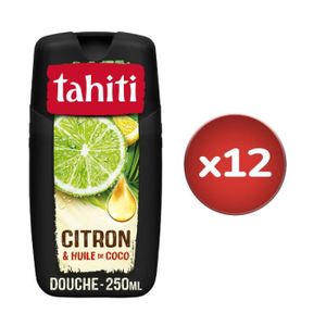 GEL - CRÈME DOUCHE Pack de 12 - Gel douche Tahiti citron & huile de coco - 250ml