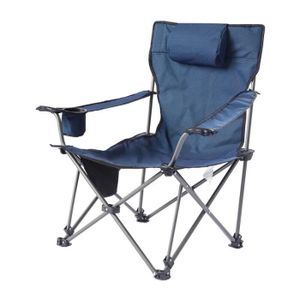 CHAISE DE CAMPING Tissu intégral bleu - Chaise de camping pliante po