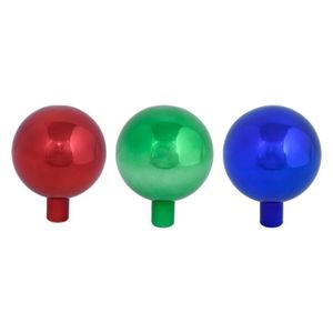 PACK OBJETS DE DÉCO Lot de 3 sphères en verre - Rouge-vert-bleu- D 11,